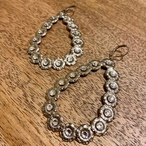 Dangle Earrings with Rhinestones